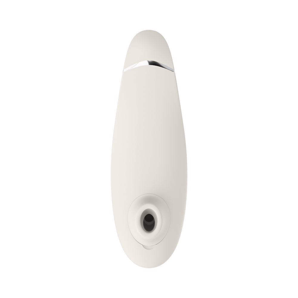 Womanizer Premium 2 Rechargeable Silicone Luxurious Pleasure Air Clitoral Stimulator Warm Gray - Headshop.com