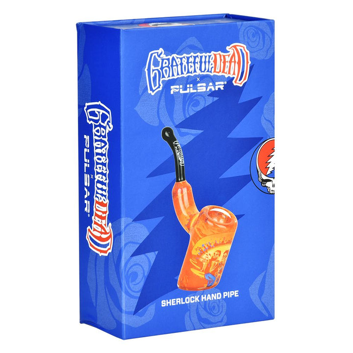 Grateful Dead x Pulsar Inside Print Bent Sherlock Pipe | 4" - Headshop.com