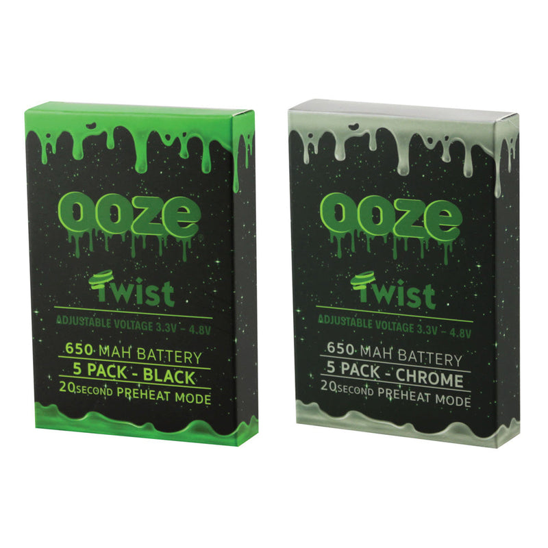 5PK - Ooze Adjustable Twist Batteries - 4.25"/ 650mAh - Headshop.com