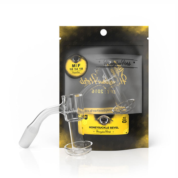 HONEYSUCKLE BEVEL QUARTZ BANGER - 45° DEGREE | BL - Headshop.com