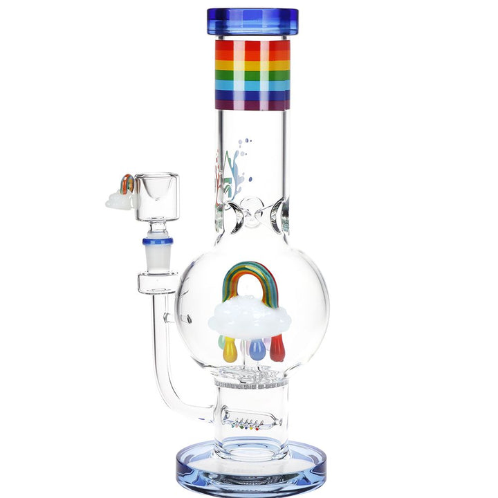 Pulsar Acid Rainbows Bubble Base Glass Water Pipe - 12.6" / 14mm F