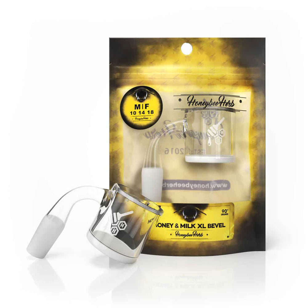 HONEY & MILK XL BEVEL QUARTZ BANGER - 90° DEGREE | YL - Headshop.com