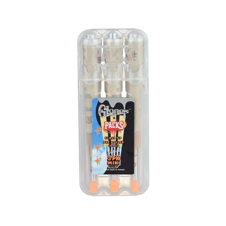 Glones x Packs Natural Pre-Rolled Cones + Glass Tips| 12pk - Headshop.com