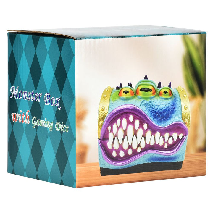 Monster Polyresin Box with Gaming Dice - 3.8" x 3.6" - Headshop.com