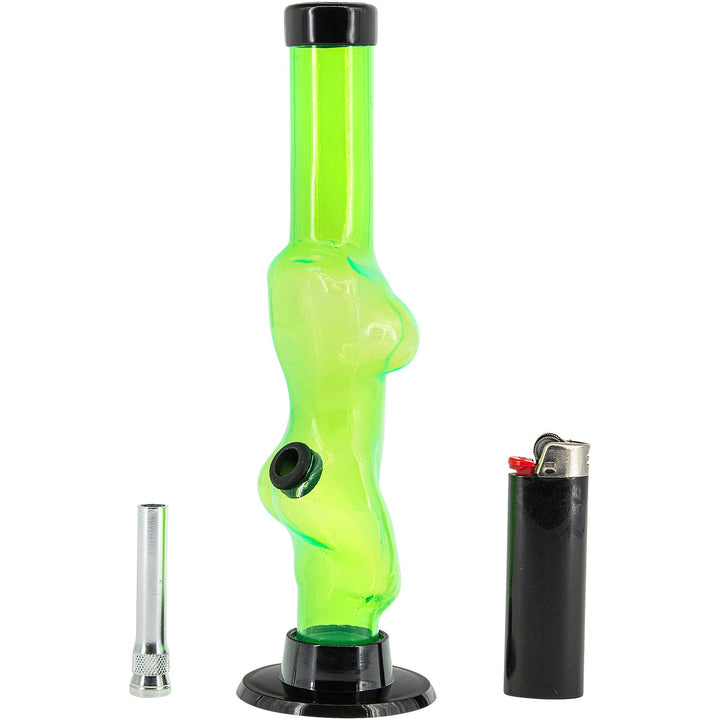 Acrylic Lady Contour Bong 8"  - Multiple Colors