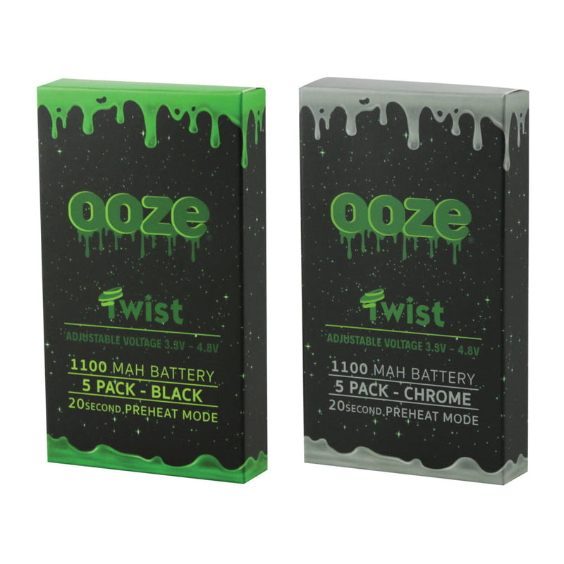 5PK - Ooze Adjustable Twist Batteries - 5" / 1100mAh - Headshop.com