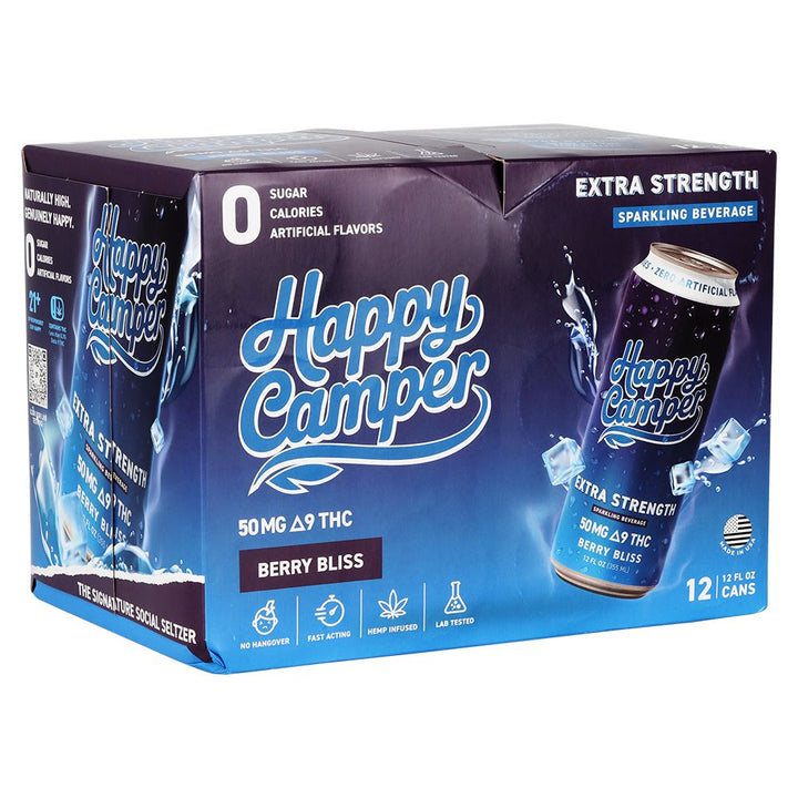 Happy Camper D9 THC Sparkling Beverage | 12oz | 50mg | 12ct Case