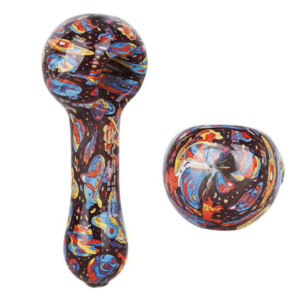 Pulsar Inside Print Glass Spoon Pipe | 5" - Headshop.com
