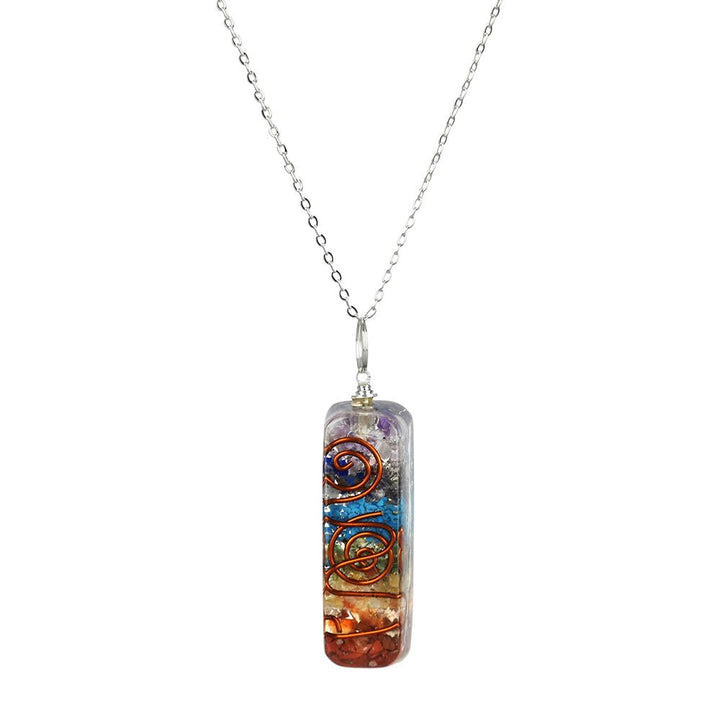 Chakra Orgonite Necklace | 10" - Headshop.com