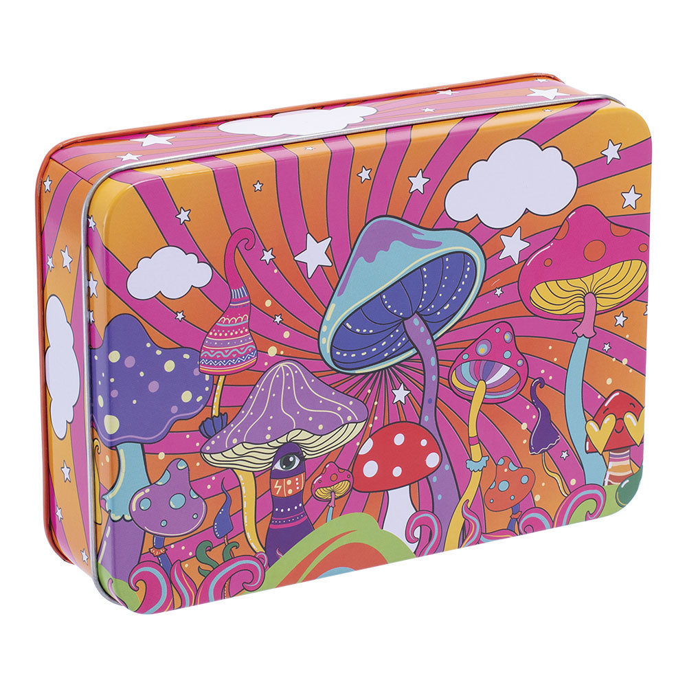 8PC DISPLAY - Fujima Tin Stash Box - 6.5"x4.5" / Assorted Designs - Headshop.com