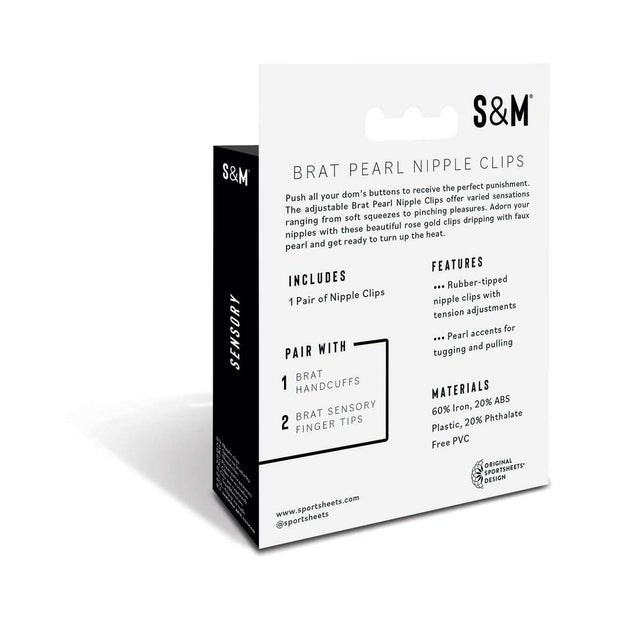 Sportsheets Sex & Mischief Brat Pearl Nipple Jewelry - Headshop.com