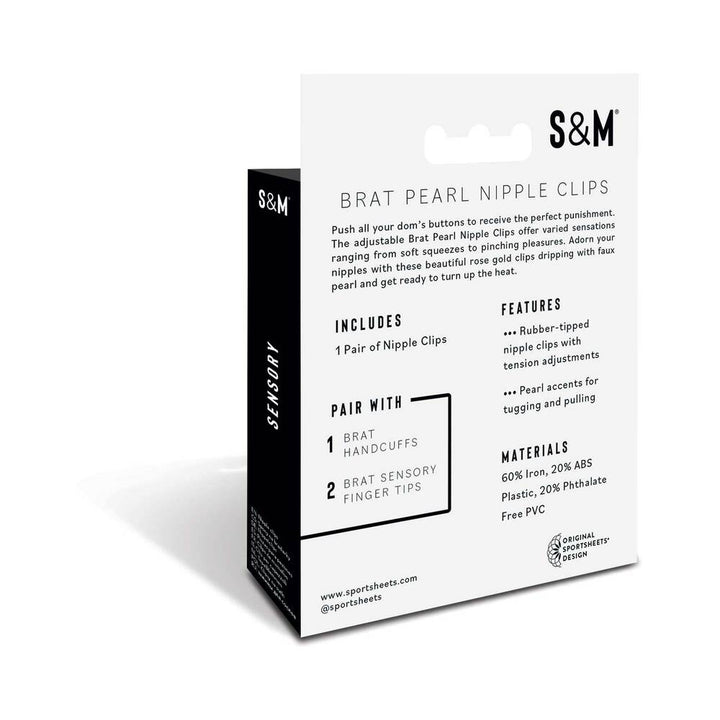 Sportsheets Sex & Mischief Brat Pearl Nipple Jewelry - Headshop.com