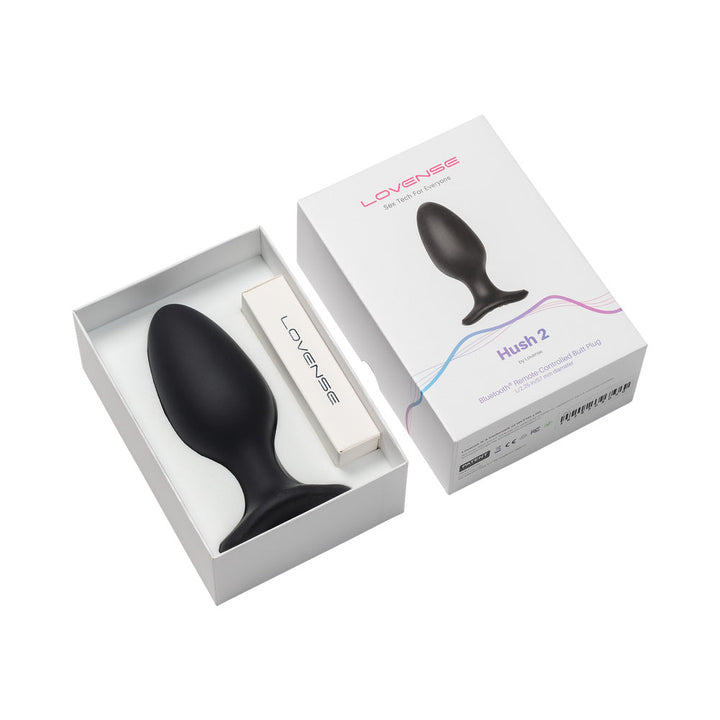Lovense Hush 2 Bluetooth Remote-Controlled Vibrating Butt Plug L 2.25 in. - Headshop.com