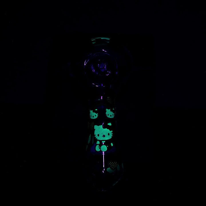 3CT BUNDLE - Cute Kitty Glass Spoon Pipe  - 4.5" / Designs Vary