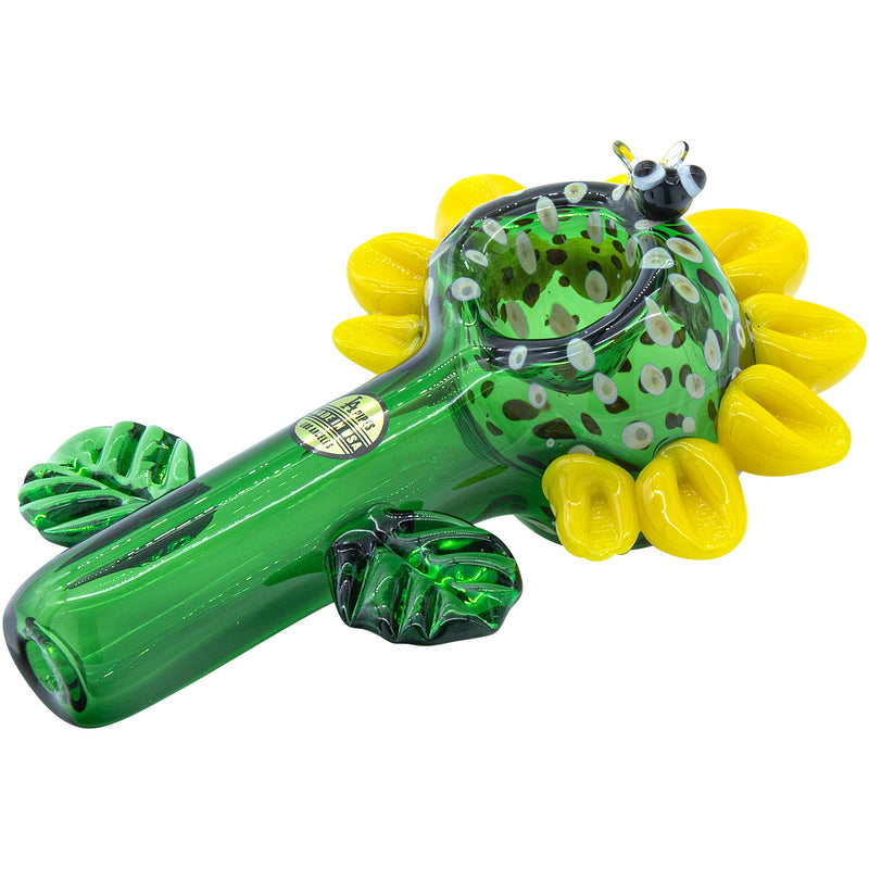 LA Pipes "Sunny Sunflowers" Glass Pipe - Headshop.com