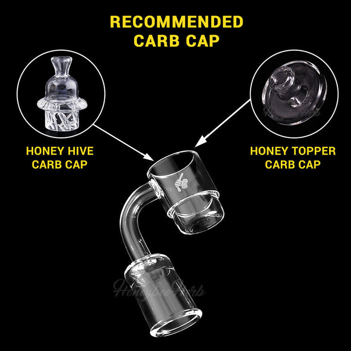 HONEY DISC DEEP DISH QUARTZ BANGER - 90° DEGREE | YL - Headshop.com