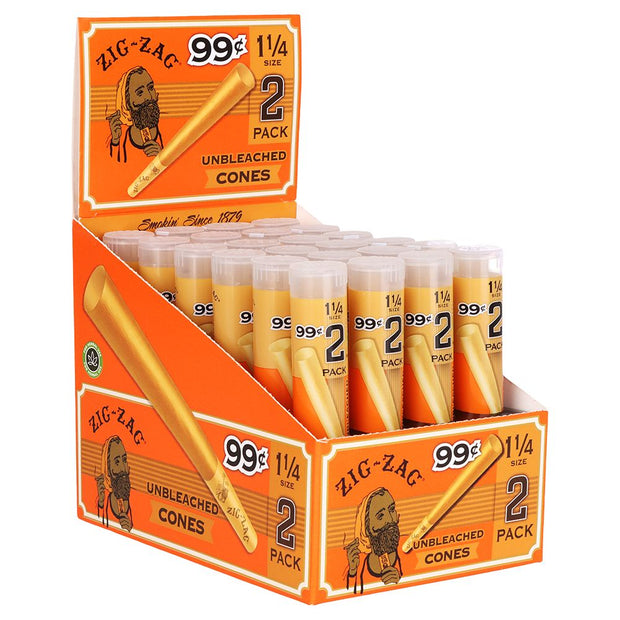 Zig Zag Pre-rolled Cones (24 Pk) - Unbleached - 1 1/4 Zig Zag Pre-rolled Cones (24 Pk) - Unbleached - 1 1/4