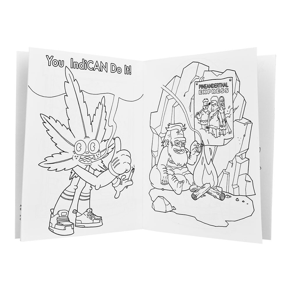 Wood Rocket High AF Adult Coloring Book - 8.5"x11" - Headshop.com