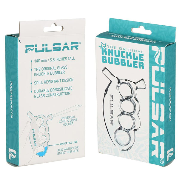 Pulsar Knuckle Bubbler Glass Cone Holder - 5.5" / Clear