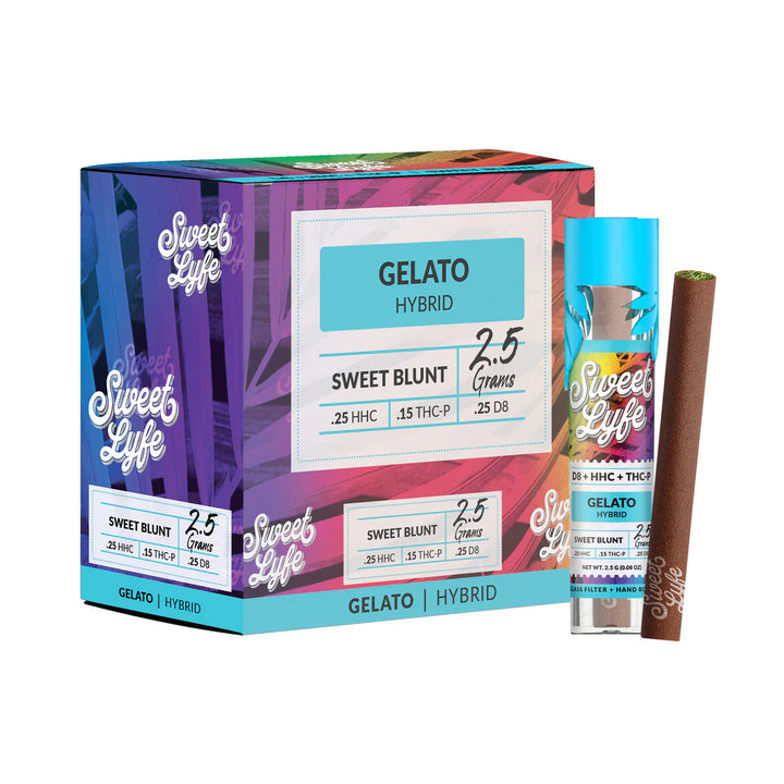 Sweet Blunt D8, HHC, THC-P - Gelato (Hybrid) - Headshop.com
