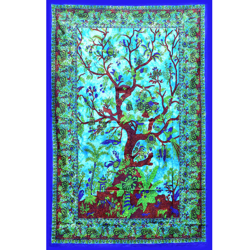 ThreadHeads Turquoise Tree of Life Tapestry - Headshop.com