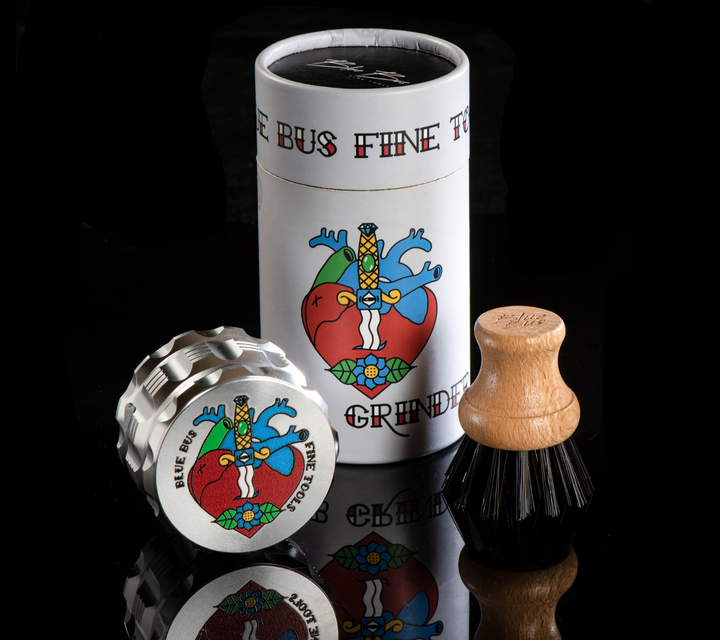 Bluebus GA 2.5 Inch Grinder Silver (Old School Edition) - Headshop.com