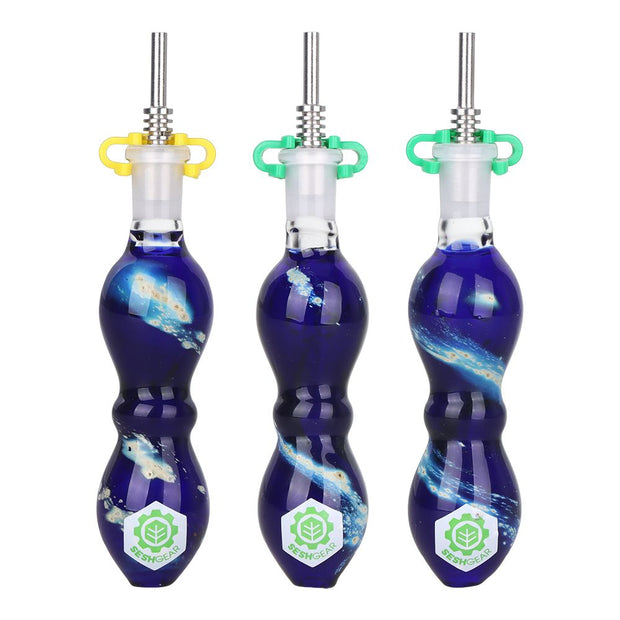 3CT BUNDLE - SeshGear Galactic Stew Dab Straw w/ Titanium Tip - 4.25"