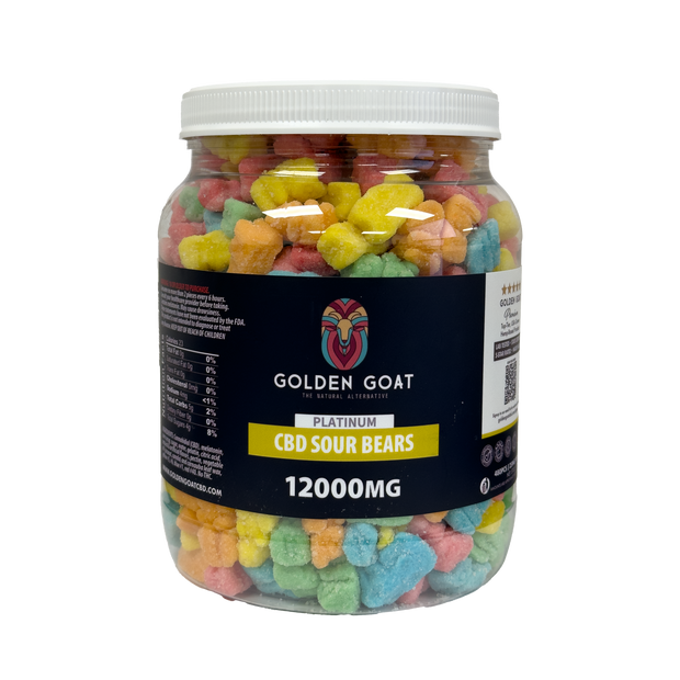 CBD Platinum Gummies - Sour Bears 12000MG - Headshop.com