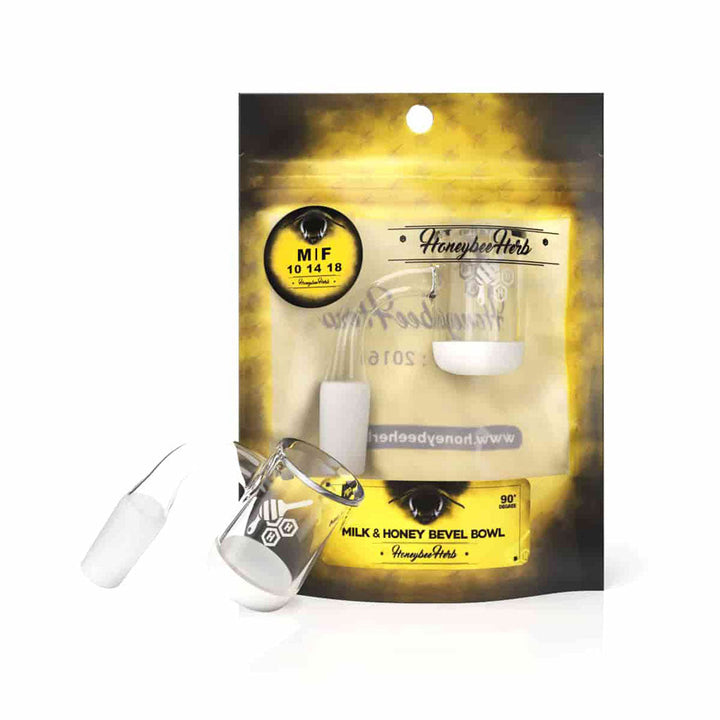 HONEY & MILK BEVEL BOWL QUARTZ BANGER - 90° DEGREE | YL - Headshop.com