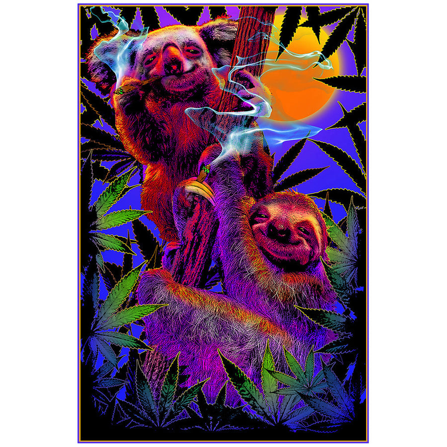High In The Bush Non-Flocked Blacklight Poster - Headshop.com