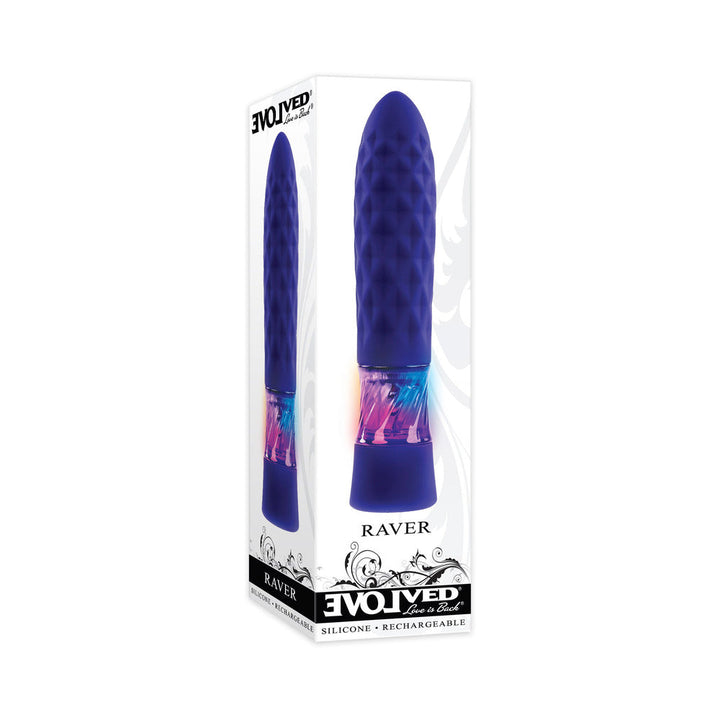 Evolved Raver Light-Up Rechargeable Silicone Bullet Vibrator Purple - Headshop.com