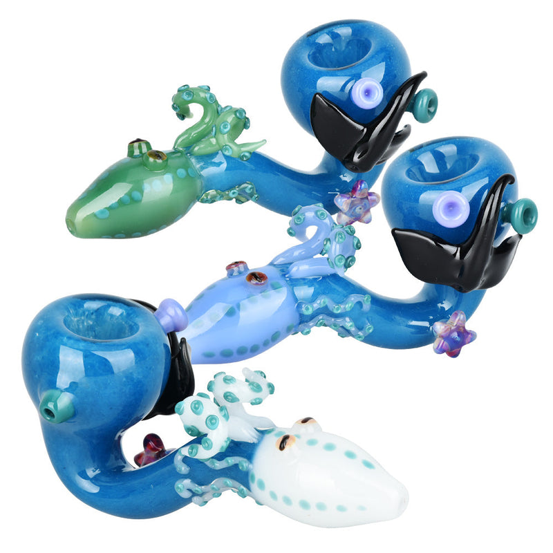 Aqua Boogie Sherlock Glass Hand Pipe - 5.25" / Colors Vary - Headshop.com
