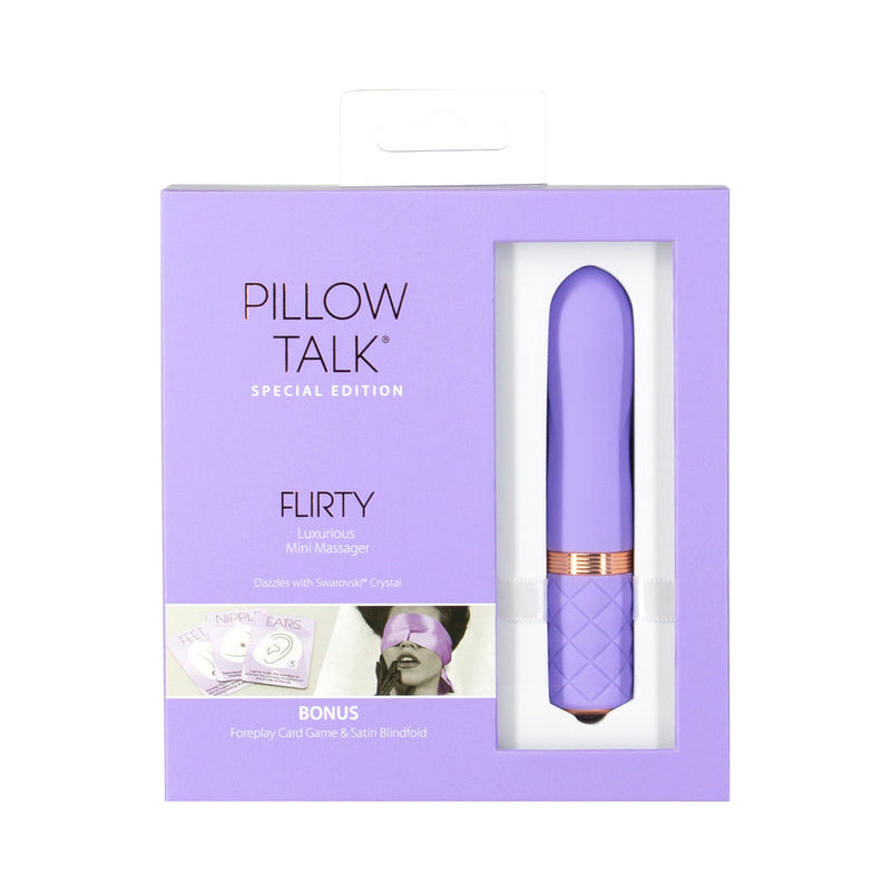 Pillow Talk Special Edition Flirty Mini Massager With Swarovski Crystal Purple - Headshop.com