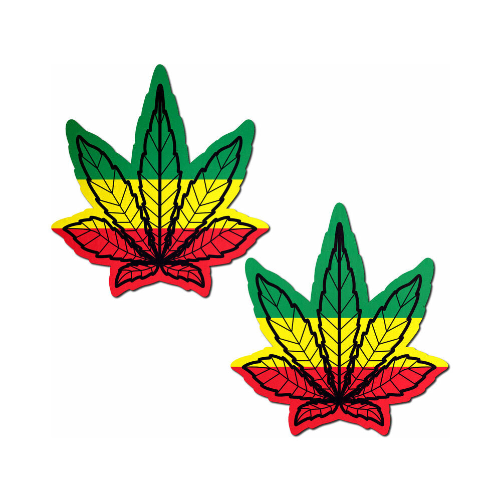 Pastease Indica Pot Leaf: Rasta Weed Nipple Pasties - Headshop.com