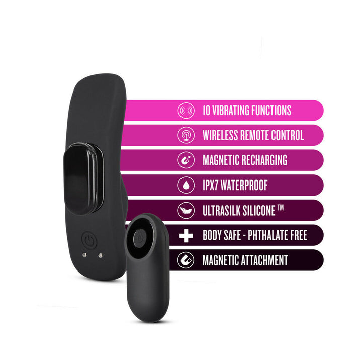 Temptasia Panty Vibe Rechargeable Remote-Controlled Silicone Wearable Vibrator Black - Headshop.com