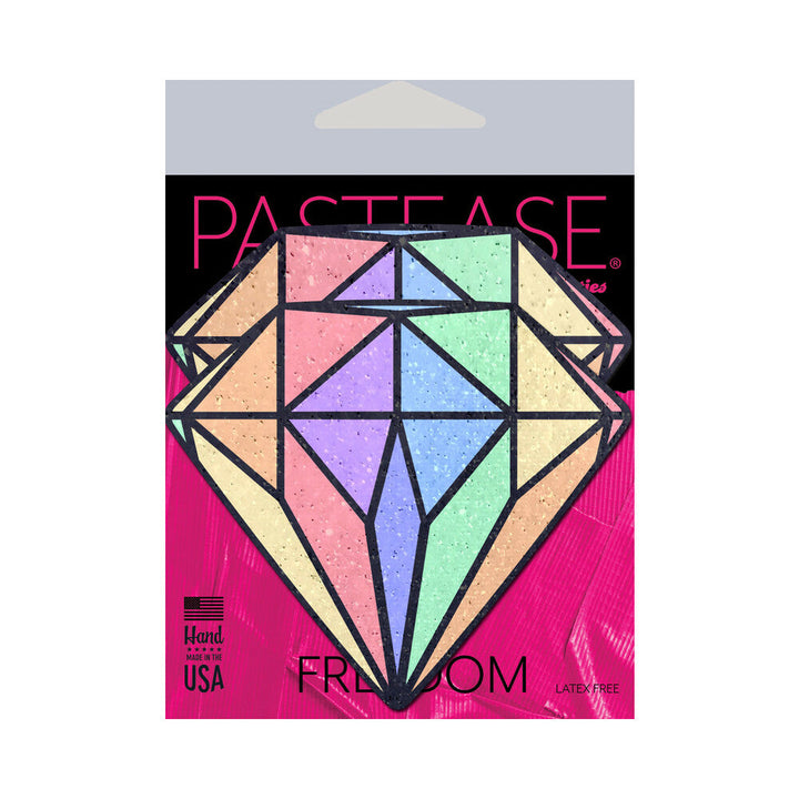 Pastease Gem: Pastel Rainbow Diamond Nipple Pasties - Headshop.com
