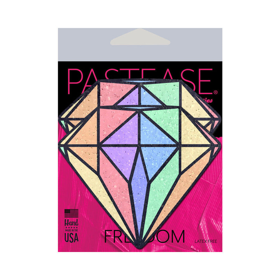 Pastease Gem: Pastel Rainbow Diamond Nipple Pasties - Headshop.com