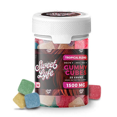 Vegan Gummies 1500MG D8+HHC+THCP - Bag - Tropical Blend - Headshop.com