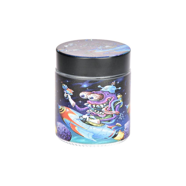 Space Monster Glass Beaker Water Pipe Smoking Set - 7.75" / 14mm F - Headshop.com