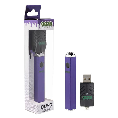 Ooze Quad Flex Temp Square Vape Pen 510 Battery - Headshop.com