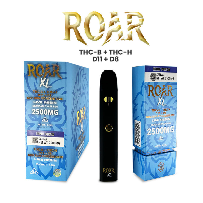 Roar XL THC-P + D8 2500MG - Fruit Punch - Headshop.com