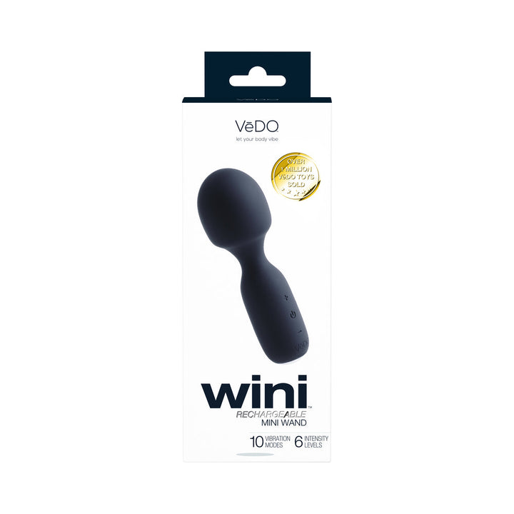 VeDO Wini Rechargeable Mini Wand Just Black - Headshop.com