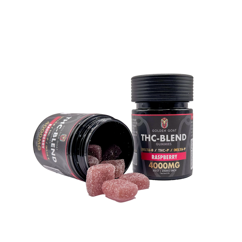 THC Blended 4000MG Infused Gummies Delta 8 / THC-P / Delta 9 - Raspberry - Headshop.com