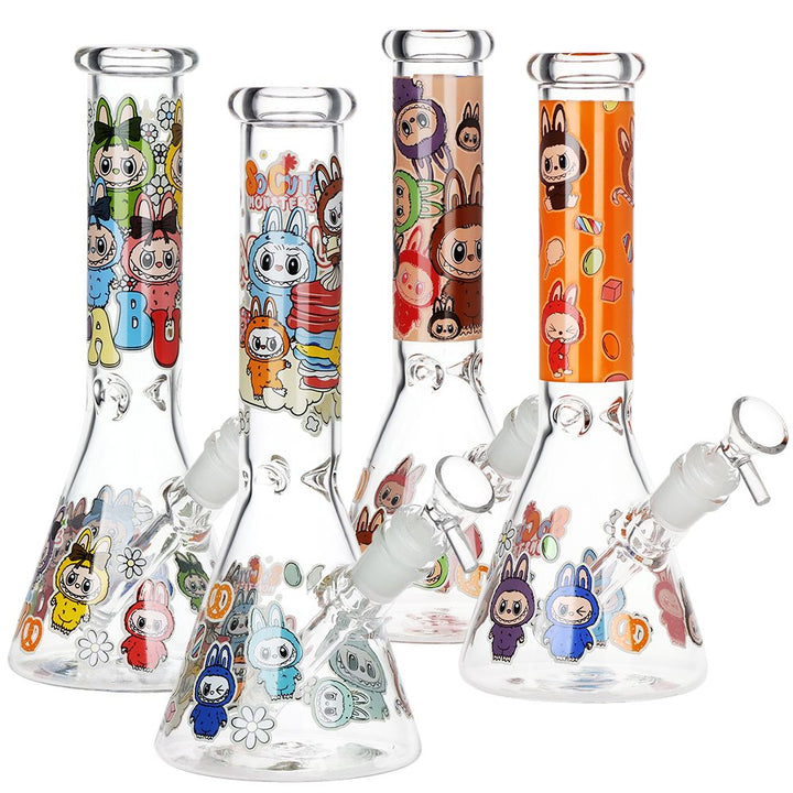 Funny Animal Beaker Glass Water Pipe | 9.75" | 14mm F | Designs Vary - Headshop.com