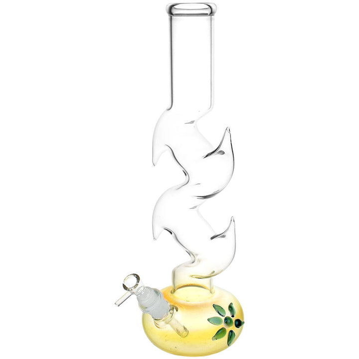 Floral Diablo Glass Water Pipe - 15.75" / 14mm F - Headshop.com