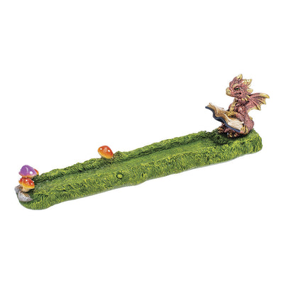 Fujima Reading Dragon Mushroom Incense Burner - 10.75" - Headshop.com