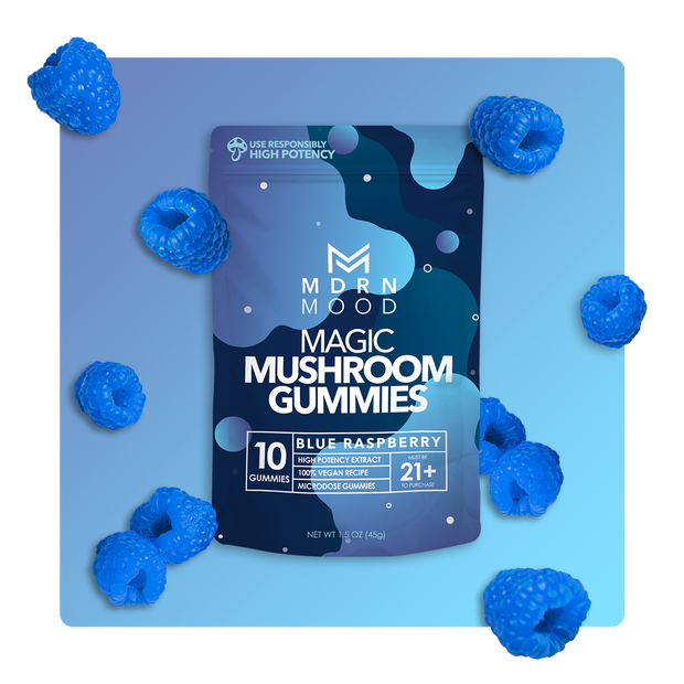 MDRN MOOD Magic Mushroom Gummies - Blue Raspberry - Headshop.com