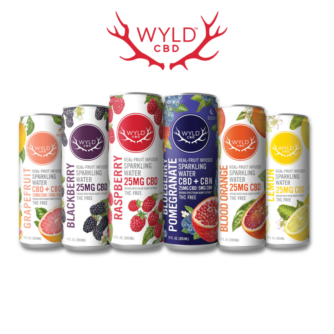 WYLD Real Fruit CBD Infused Sparkling Water 12oz (Multiple Flavors) - Headshop.com