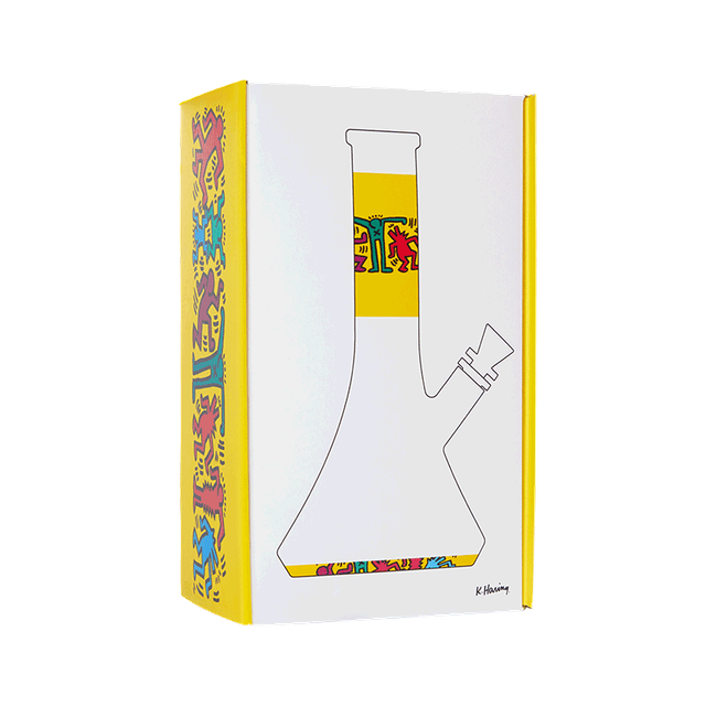 K. Haring Glass Beaker Water Pipe - Headshop.com