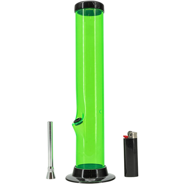 Straight Tube Acrylic Bong  6-9-12-15"